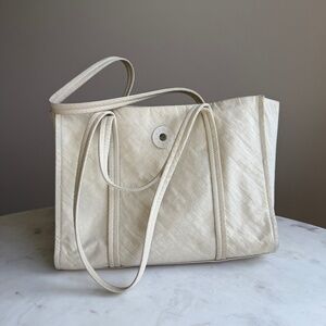 BIMBA Y LOLA Large Nylon Shopper Tote – white